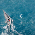 Professional videography photography and drone footage of sailboat