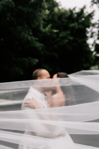Professional videography capturing a romantic couple's embrace