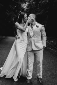 Professional videography photography and drone footage wedding couple