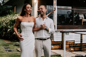 Professional videography photography drone footage happy couple