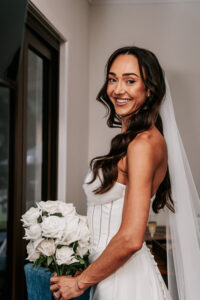 Professional videography, photography, drone footage of bride