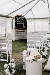 Professional videography, photography, and drone footage at wedding