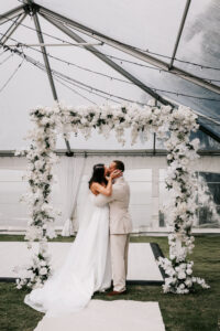 Professional videography photography and drone footage wedding couple