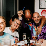 Professional videography photography and drone footage of friends dining
