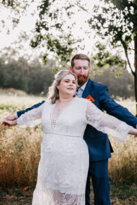 Professional videography photography and drone footage wedding couple