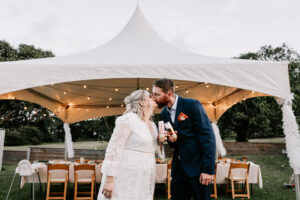 Professional videography photography couple kissing at wedding