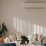 Professional videography photography and cozy living room interior