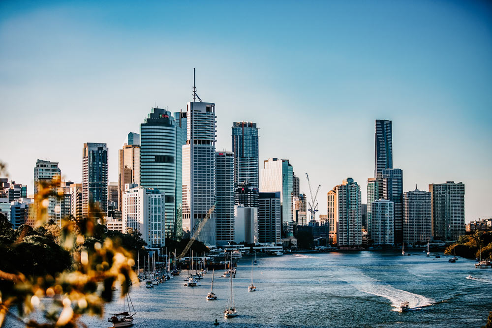 Brisbane skyline and river