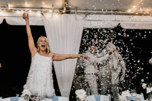Professional videography photography and drone footage at wedding