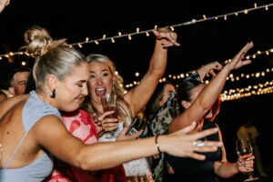 Professional videography photography and drone footage of a party