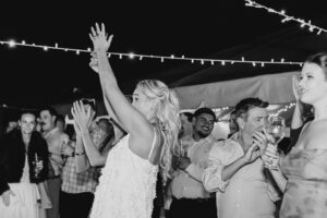 Professional videography wedding celebration with joyful guests