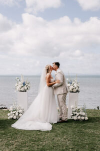 Professional videography photography and drone footage of a wedding