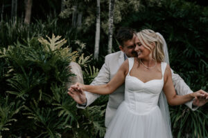 Professional videography capturing joyful wedding moments