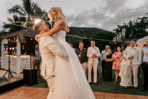 Professional videography photography and drone footage of wedding