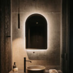 Professional videography showcasing modern bathroom design