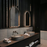 Professional videography modern bathroom interior design image