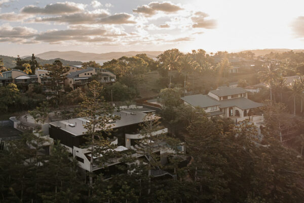 Professional videography, photography, and drone footage of scenic landscape at sunset
