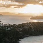 Professional videography photography and drone landscape at sunset