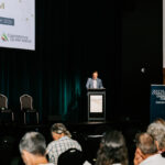 Professional videography presentation at a business conference