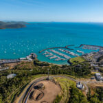 Professional videography and drone footage of coastal marina