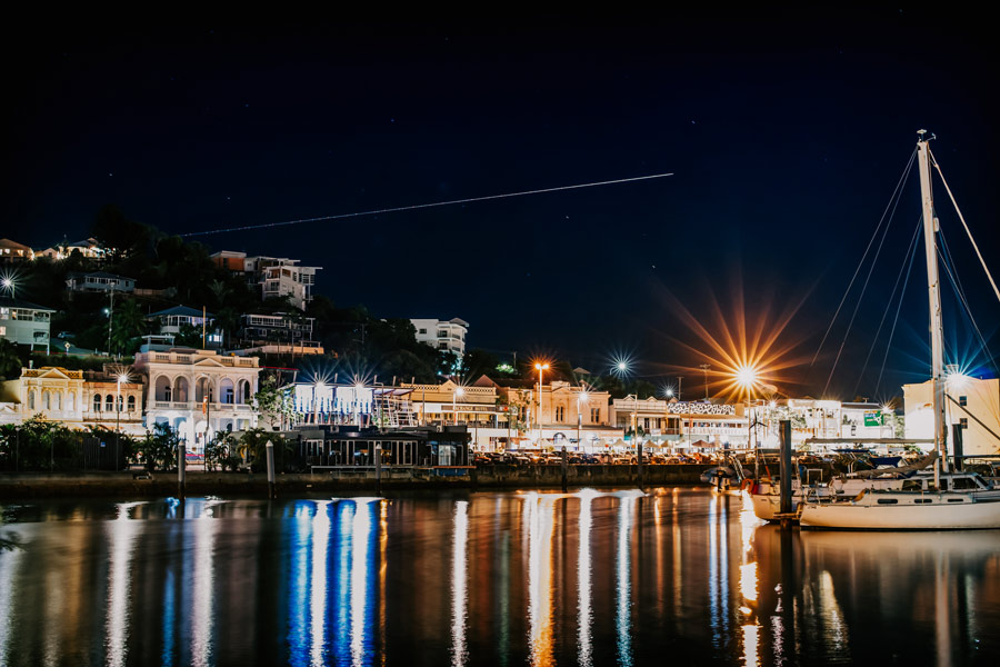 TDM drone operations in Townsville at night
