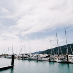 Boats moored at Port of Airlie marina