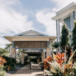 Entrance walkway at the Boathouse Apartments