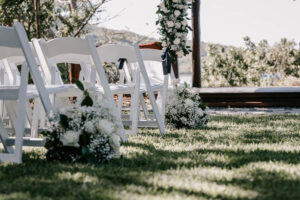 Professional videography photography and drone footage of wedding setup