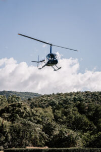 Professional videography, photography, aerial helicopter scene