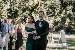 Professional videography photography and drone footage at a wedding