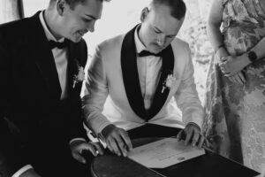 Professional videography photography and drone footage wedding moments