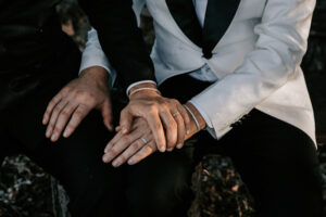 Professional videography photography drone footage couple's hands