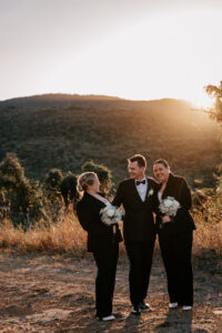 Professional videography photography and drone footage of outdoor wedding