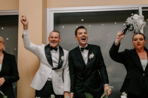 Professional videography photography and drone footage at a wedding